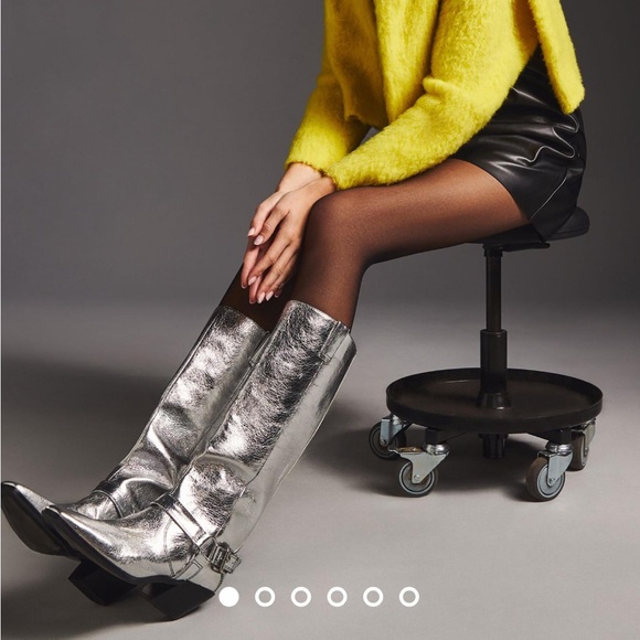 Caverly Milly Boot Crinkle Silver Size 39 - Picture 5 of 16